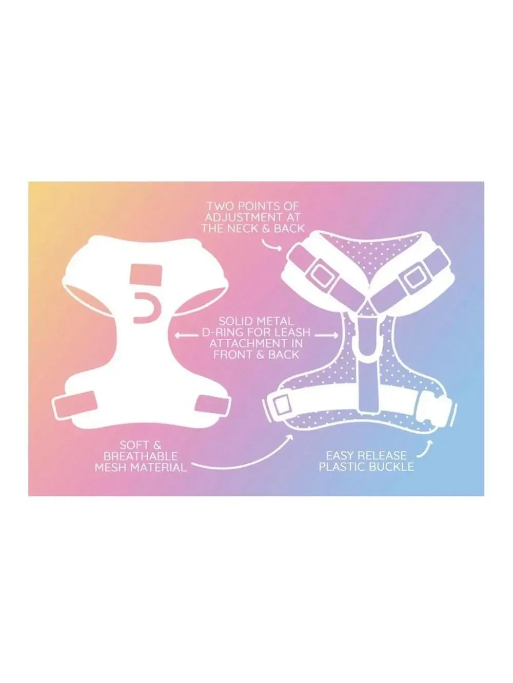 (RGB1) Sassy Woof Apple Cider Adjustable No-Pull Dog Harness Size Medium
